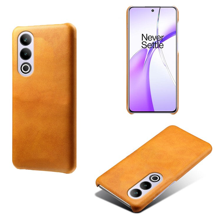 For OnePlus Ace 3V 5G Cases Leather Coated PC Calf Texture Cell Phone Cover - Orange