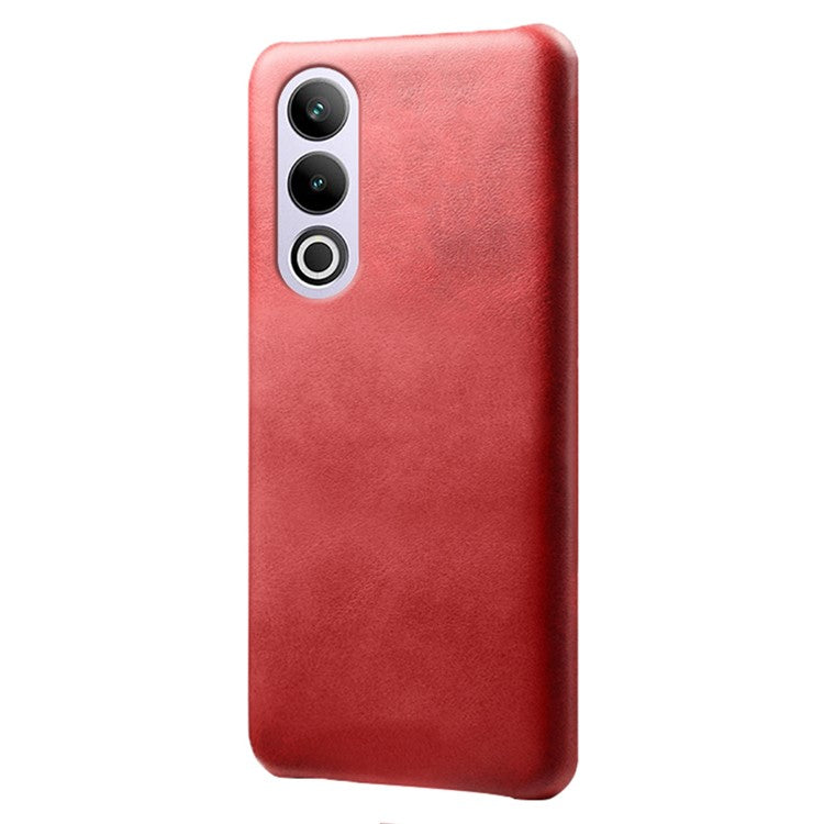For OnePlus Ace 3V 5G Cases Leather Coated PC Calf Texture Cell Phone Cover - Red