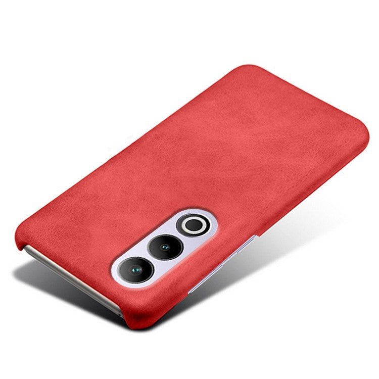 For OnePlus Ace 3V 5G Cases Leather Coated PC Calf Texture Cell Phone Cover - Red