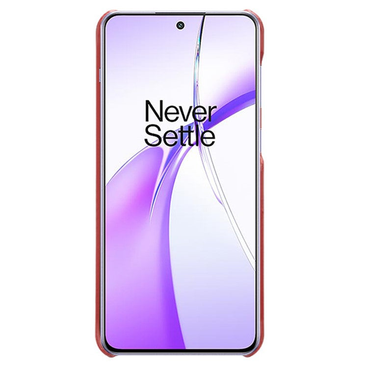 For OnePlus Ace 3V 5G Cases Leather Coated PC Calf Texture Cell Phone Cover - Red