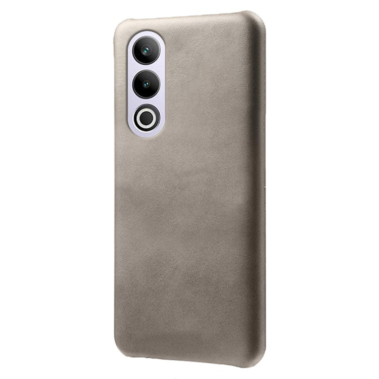 For OnePlus Ace 3V 5G Cases Leather Coated PC Calf Texture Cell Phone Cover - Grey