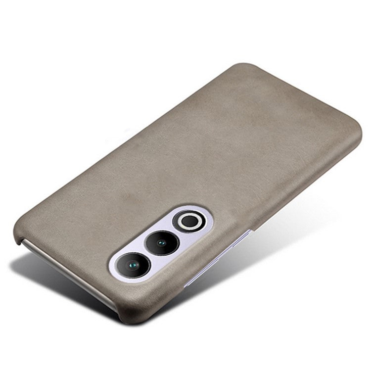 For OnePlus Ace 3V 5G Cases Leather Coated PC Calf Texture Cell Phone Cover - Grey