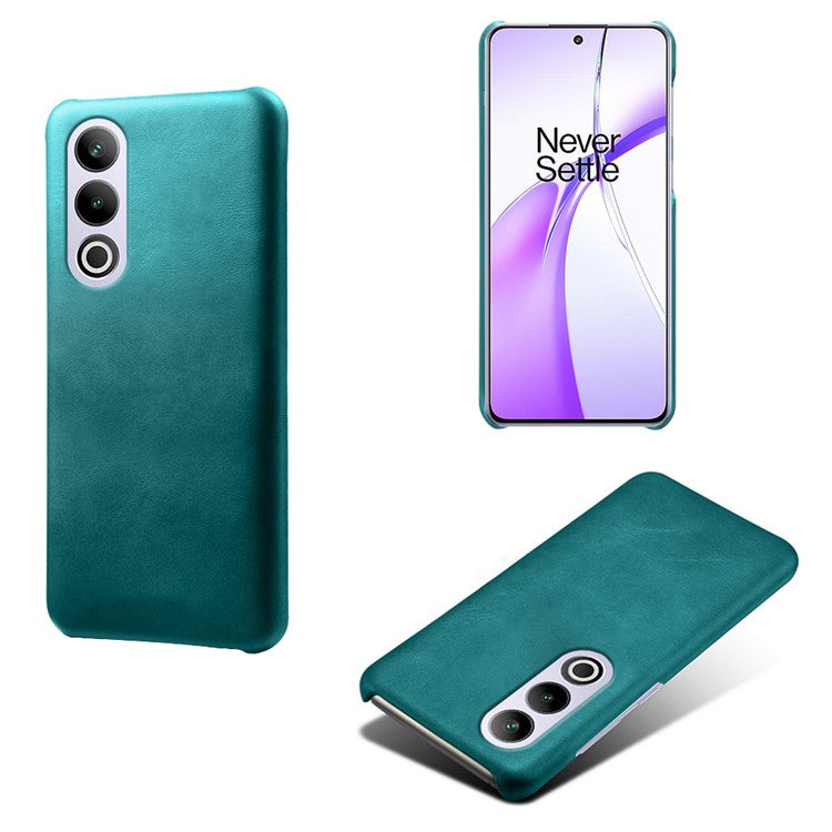 For OnePlus Ace 3V 5G Cases Leather Coated PC Calf Texture Cell Phone Cover - Green