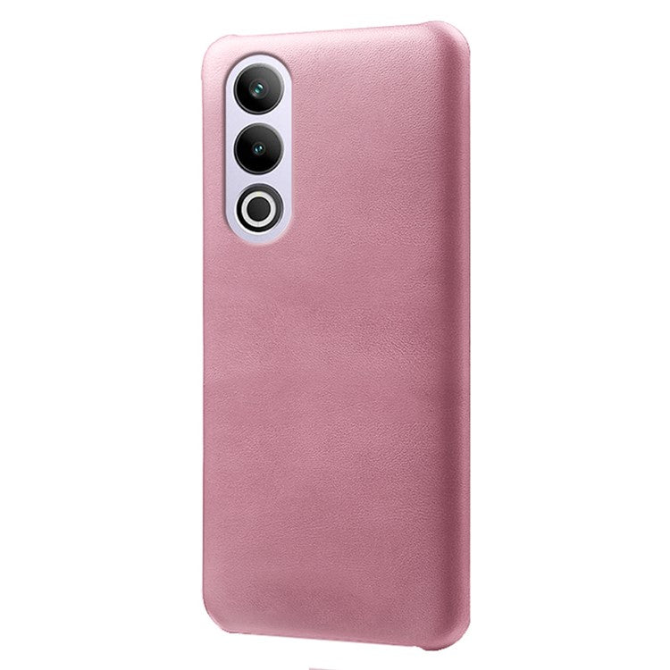 For OnePlus Ace 3V 5G Cases Leather Coated PC Calf Texture Cell Phone Cover - Rose Gold