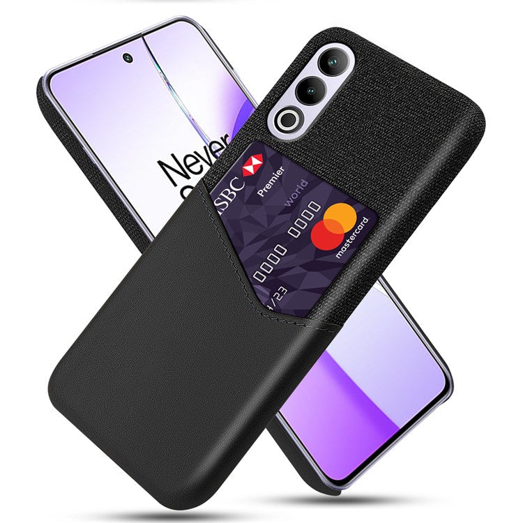 For OnePlus Ace 3V 5G Case with Card Slot PC Shock Absorbing Phone Cover - Black