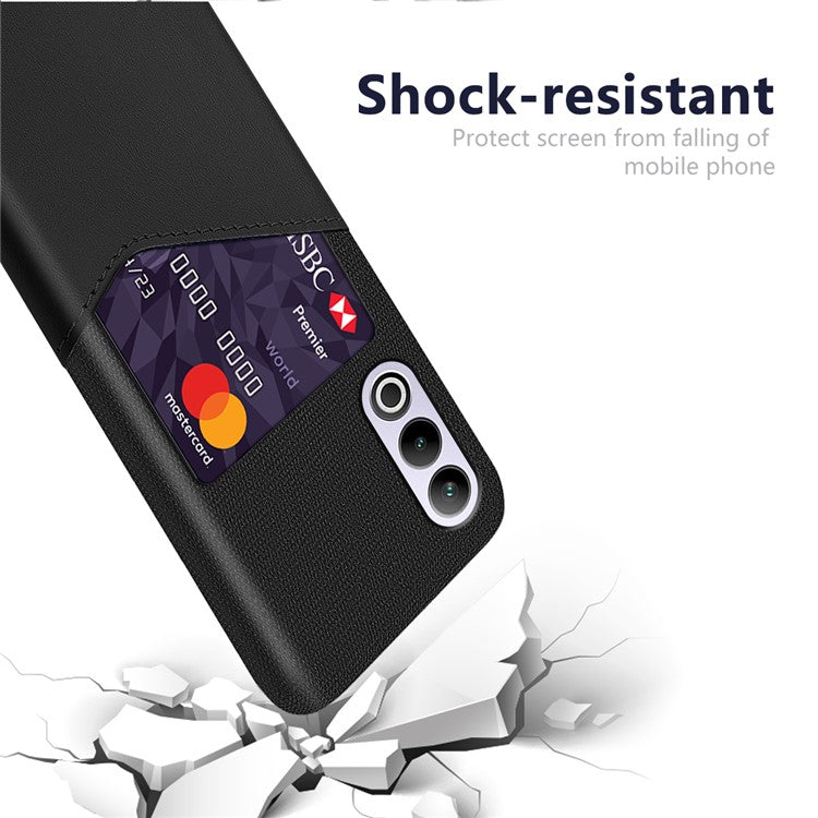 For OnePlus Ace 3V 5G Case with Card Slot PC Shock Absorbing Phone Cover - Black