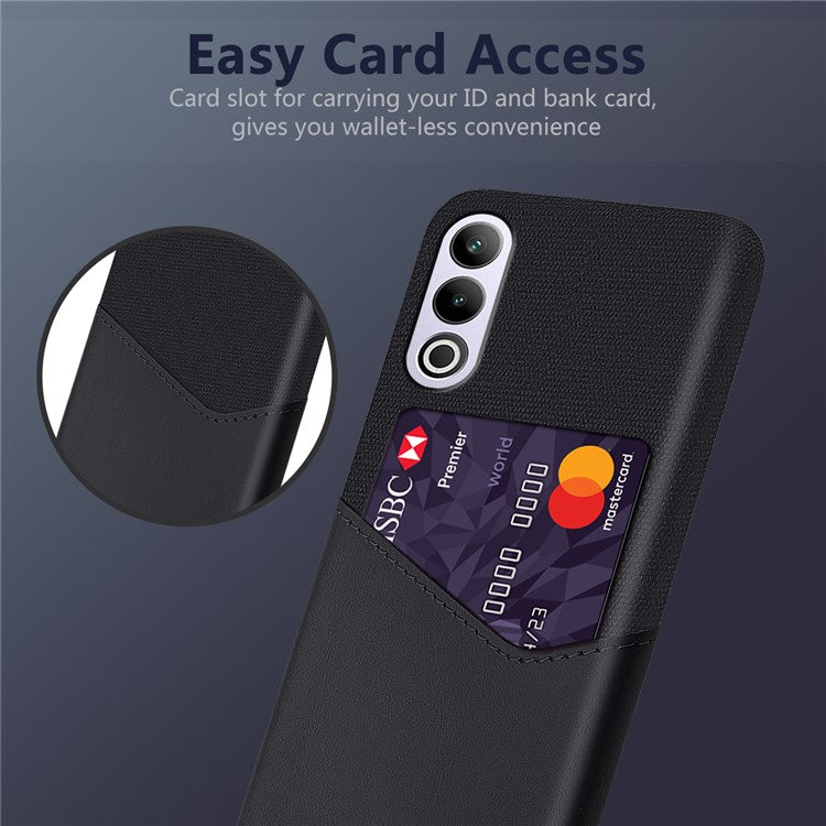 For OnePlus Ace 3V 5G Case with Card Slot PC Shock Absorbing Phone Cover - Black
