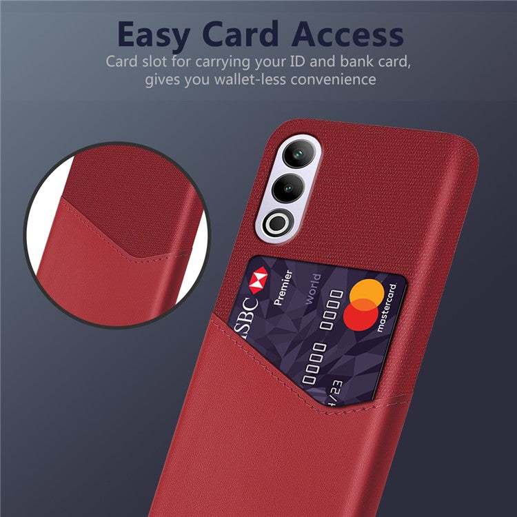 For OnePlus Ace 3V 5G Case with Card Slot PC Shock Absorbing Phone Cover - Red
