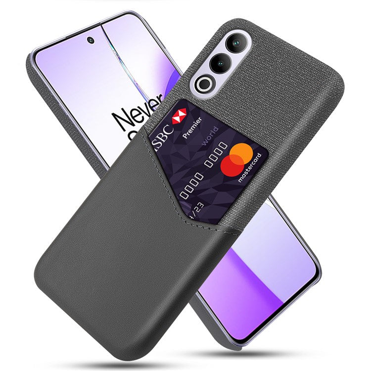 For OnePlus Ace 3V 5G Case with Card Slot PC Shock Absorbing Phone Cover - Grey