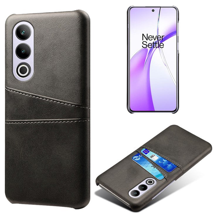For OnePlus Ace 3V 5G Case PU Leather+PC Card Slots Back Cover - Black