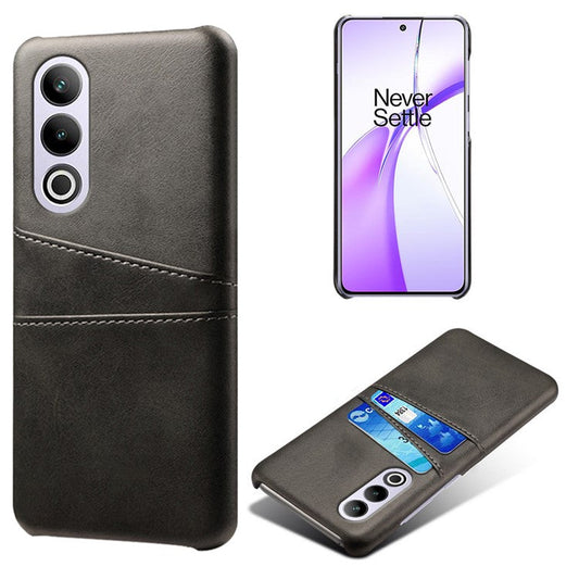 For OnePlus Ace 3V 5G Case PU Leather+PC Card Slots Back Cover - Black