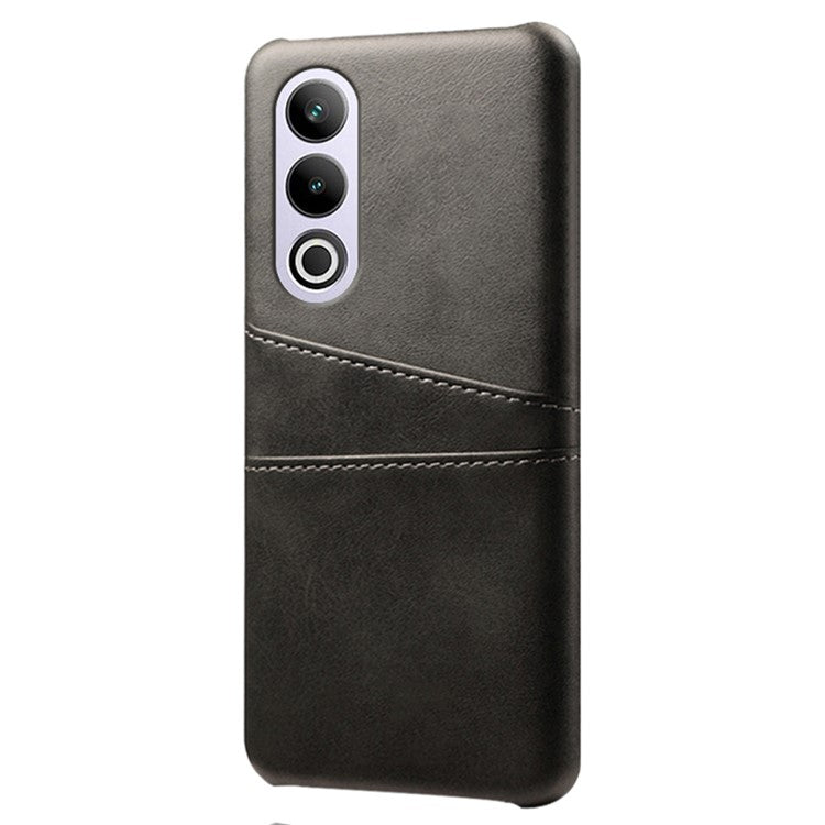 For OnePlus Ace 3V 5G Case PU Leather+PC Card Slots Back Cover - Black