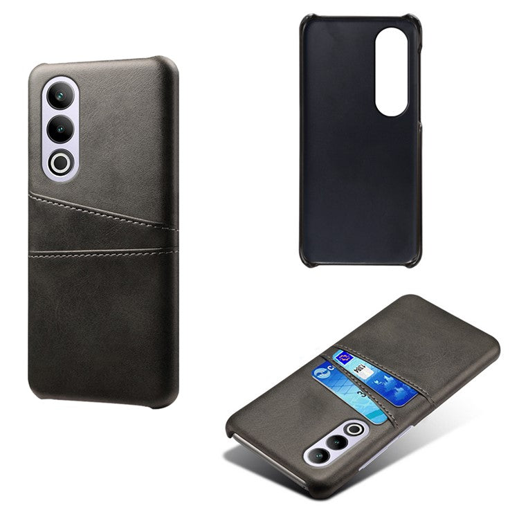 For OnePlus Ace 3V 5G Case PU Leather+PC Card Slots Back Cover - Black