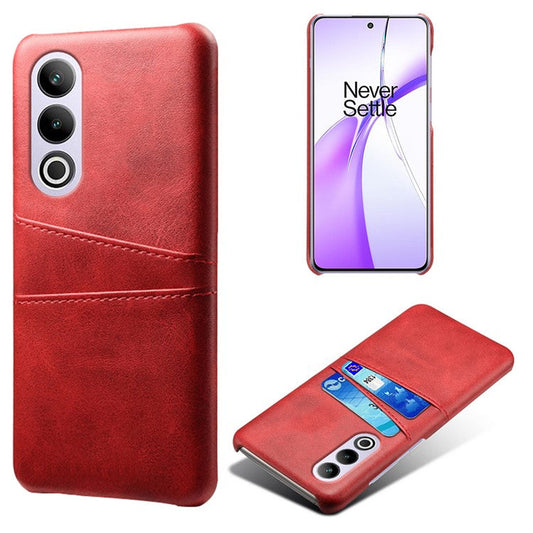 For OnePlus Ace 3V 5G Case PU Leather+PC Card Slots Back Cover - Red