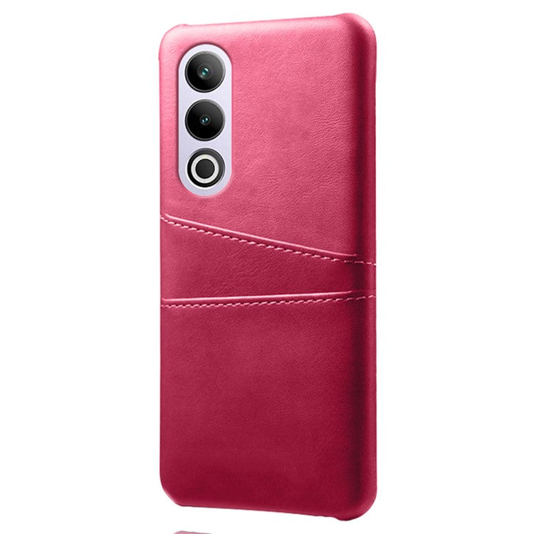 For OnePlus Ace 3V 5G Case PU Leather+PC Card Slots Back Cover - Rose