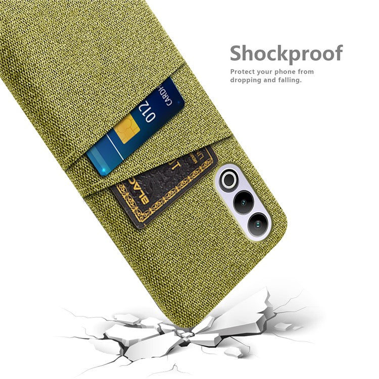 For OnePlus Ace 3V 5G Case Cloth+PC Hard Phone Cover with Dual Card Slots - Yellow