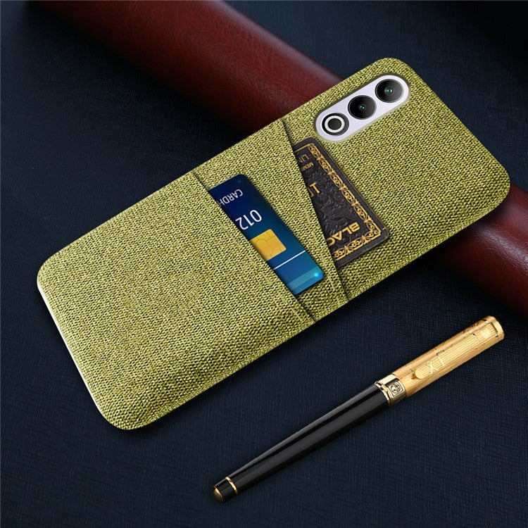 For OnePlus Ace 3V 5G Case Cloth+PC Hard Phone Cover with Dual Card Slots - Yellow