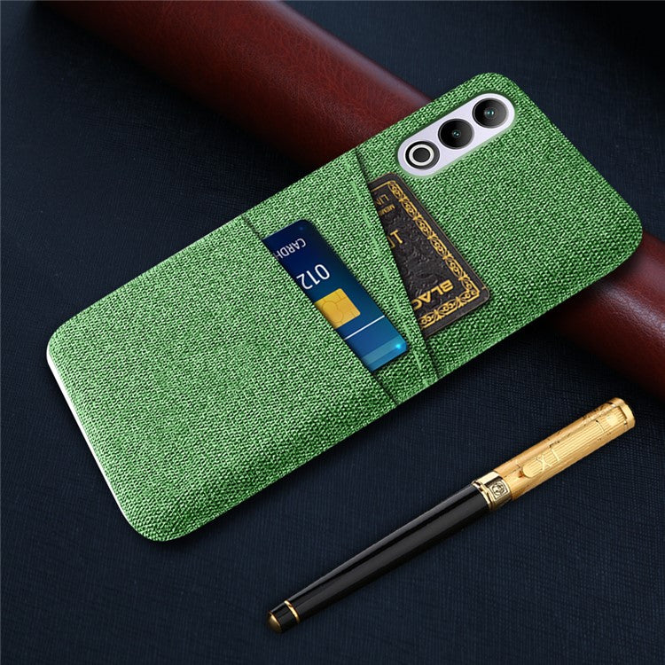 For OnePlus Ace 3V 5G Case Cloth+PC Hard Phone Cover with Dual Card Slots - Green