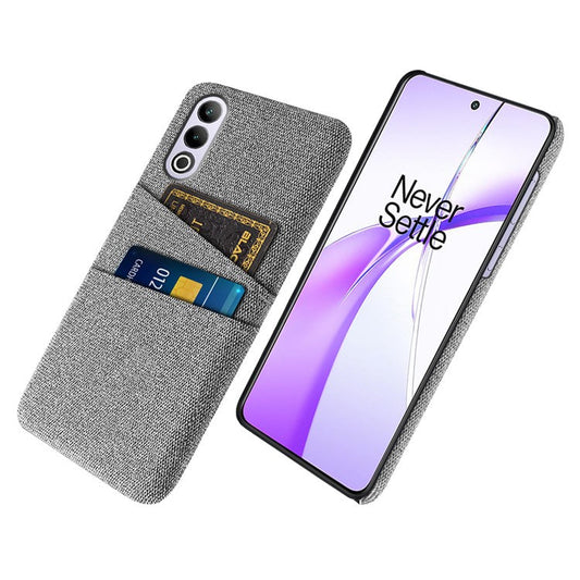 For OnePlus Ace 3V 5G Case Cloth+PC Hard Phone Cover with Dual Card Slots - Light Grey