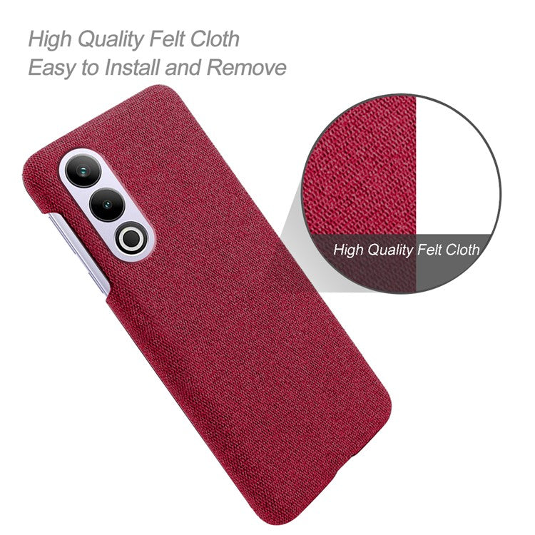 For OnePlus Ace 3V 5G Case Anti-Scratch Cloth+PC Phone Cover - Red