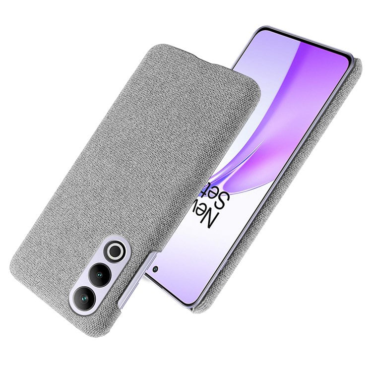 For OnePlus Ace 3V 5G Case Anti-Scratch Cloth+PC Phone Cover - Light Grey