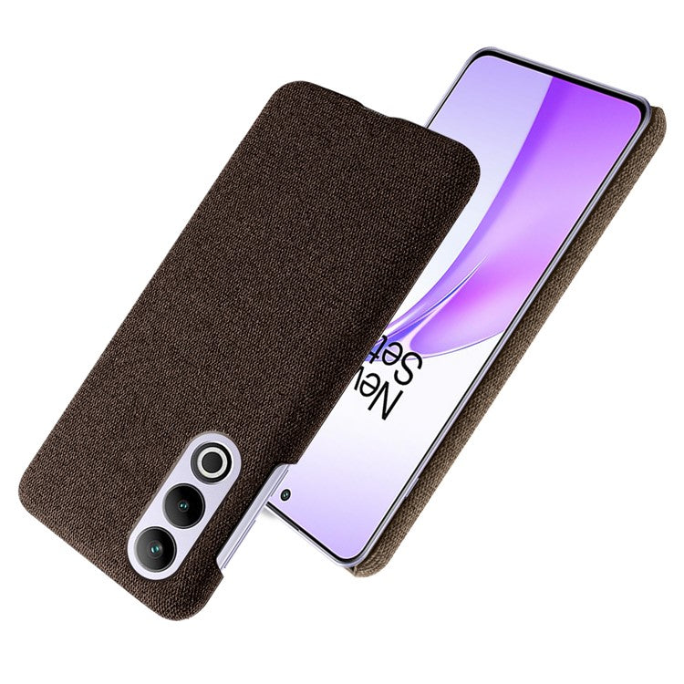 For OnePlus Ace 3V 5G Case Anti-Scratch Cloth+PC Phone Cover - Brown