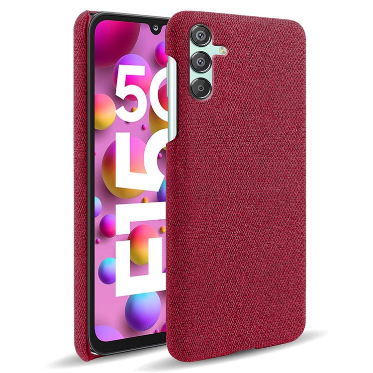 For Samsung Galaxy F15 5G / M15 5G Case Cloth+PC Anti-scratch Phone Cover - Red