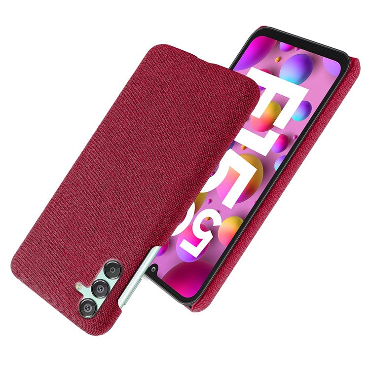 For Samsung Galaxy F15 5G / M15 5G Case Cloth+PC Anti-scratch Phone Cover - Red