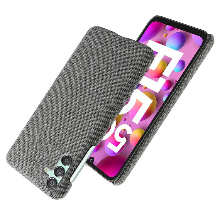For Samsung Galaxy F15 5G / M15 5G Case Cloth+PC Anti-scratch Phone Cover - Grey