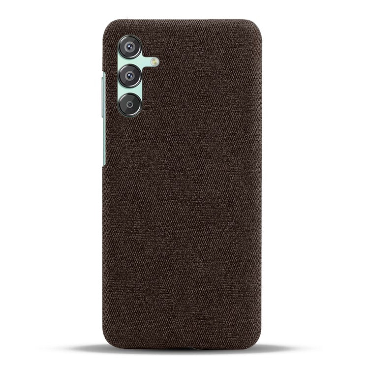 For Samsung Galaxy F15 5G / M15 5G Case Cloth+PC Anti-scratch Phone Cover - Brown
