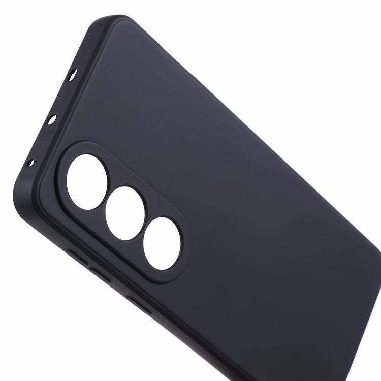 For OnePlus Ace 3V 5G Shockproof Case Soft Fiber Lining TPU Phone Shell - Black