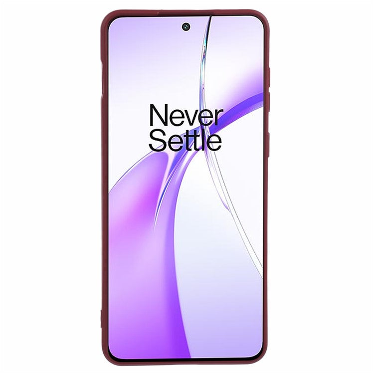 For OnePlus Ace 3V 5G Shockproof Case Soft Fiber Lining TPU Phone Shell - Wine Red