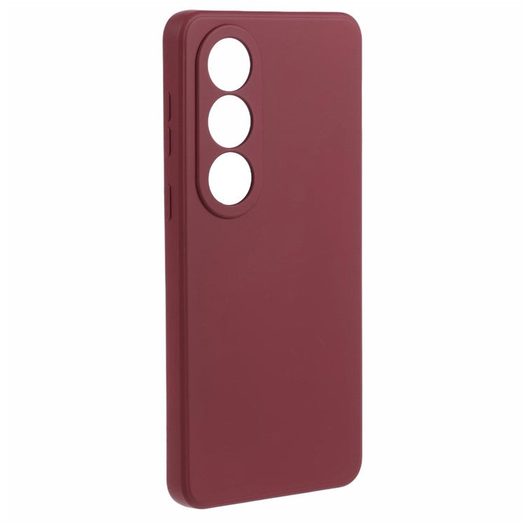 For OnePlus Ace 3V 5G Shockproof Case Soft Fiber Lining TPU Phone Shell - Wine Red