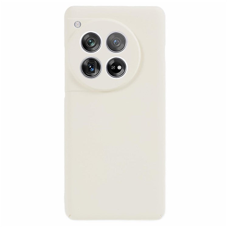 For OnePlus 12 5G Case Skin-touch Rubberized PC Drop Resistant Cell Phone Cover - White
