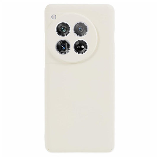 For OnePlus 12 5G Case Skin-touch Rubberized PC Drop Resistant Cell Phone Cover - White