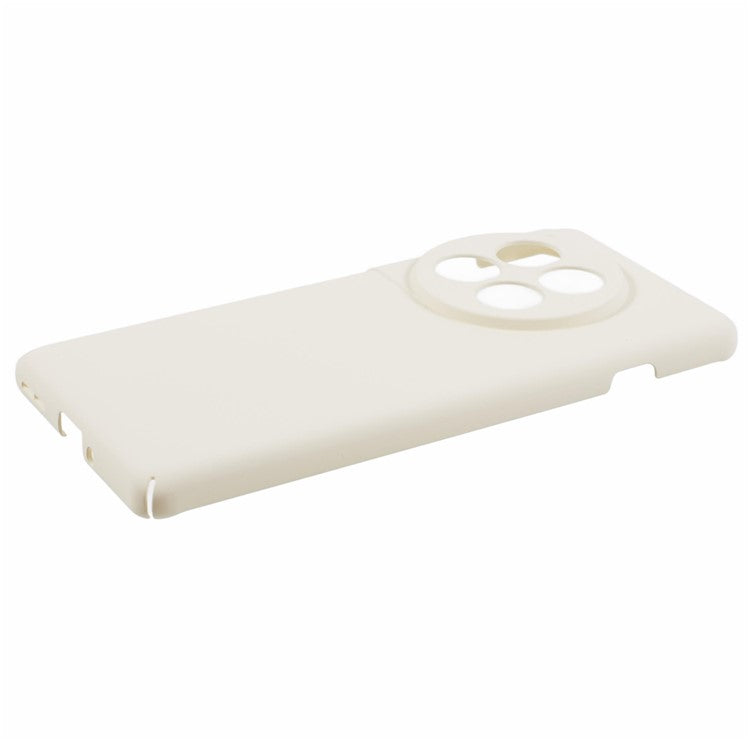 For OnePlus 12 5G Case Skin-touch Rubberized PC Drop Resistant Cell Phone Cover - White