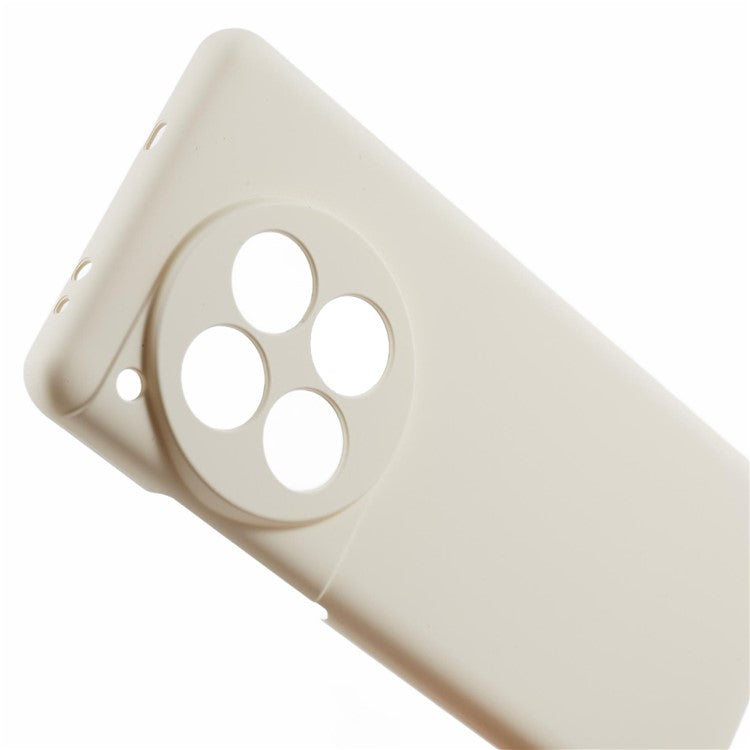For OnePlus 12 5G Case Skin-touch Rubberized PC Drop Resistant Cell Phone Cover - White