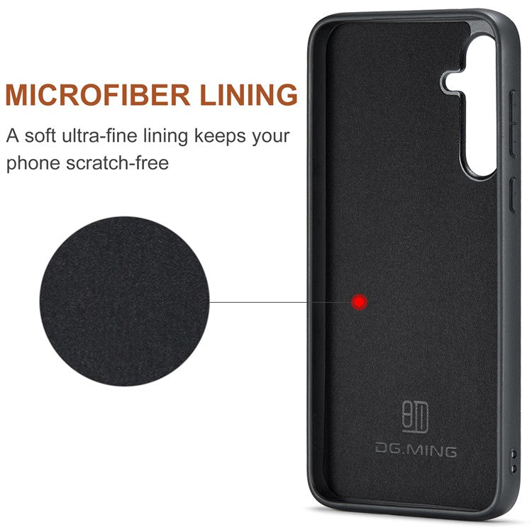DG.MING M1 Series for Samsung Galaxy A15 4G / A15 5G Case Detachable Wallet Phone Cover - Green