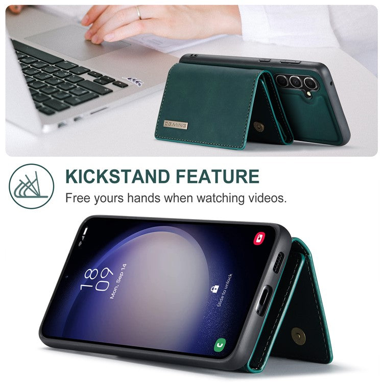DG.MING M1 Series for Samsung Galaxy A15 4G / A15 5G Case Detachable Wallet Phone Cover - Green