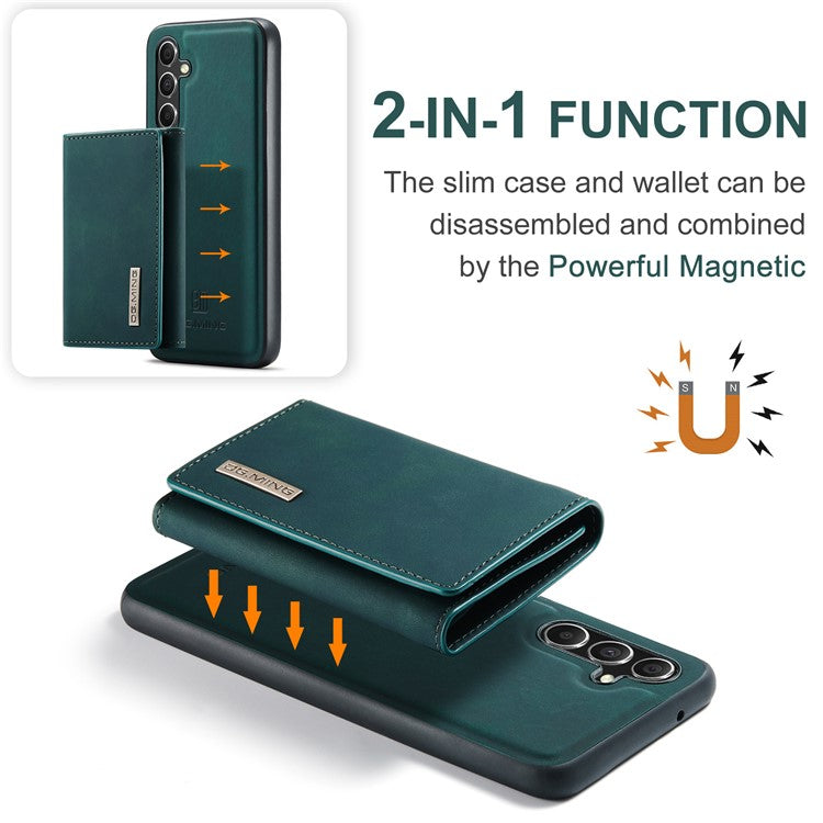 DG.MING M1 Series for Samsung Galaxy A15 4G / A15 5G Case Detachable Wallet Phone Cover - Green