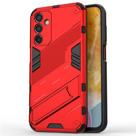 For Samsung Galaxy M15 5G Case Kickstand Anti-Scratch PC+TPU Armour Phone Cover - Red