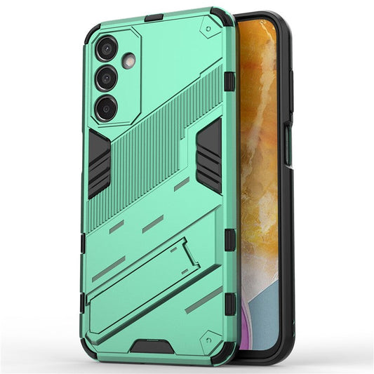 For Samsung Galaxy M15 5G Case Kickstand Anti-Scratch PC+TPU Armour Phone Cover - Green