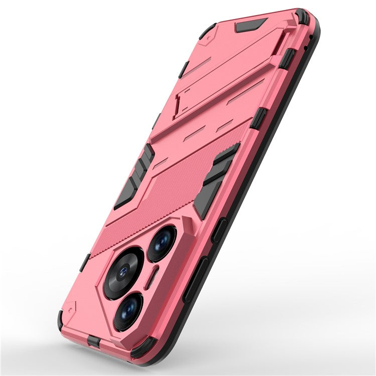 For Huawei Pura 70 Kickstand Case PC+TPU Dual Layer Protection Phone Cover - Rose