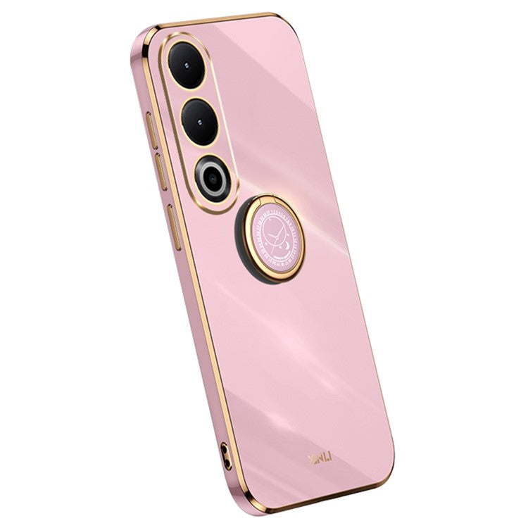 XINLI For OnePlus Nord CE4 5G TPU Case Ring Kickstand Electroplating Phone Cover - Purple