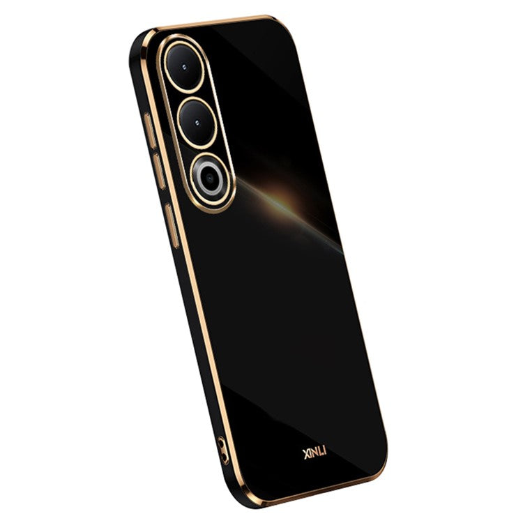 XINLI For OnePlus Nord CE4 5G Case Flexible TPU Electroplated Back Phone Cover - Black
