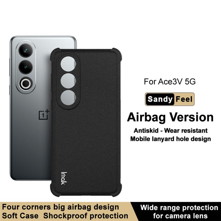 IMAK For OnePlus Ace 3V 5G Case Drop-proof Soft TPU Matte Phone Cover - Black