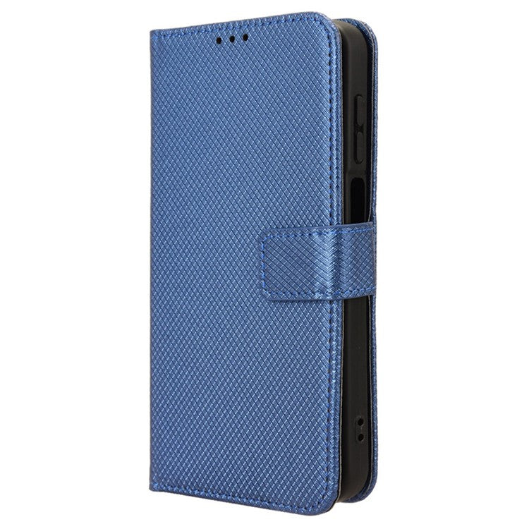 For Samsung Galaxy F15 5G / M15 5G Wallet Case Diamond Texture Leather Phone Cover - Blue