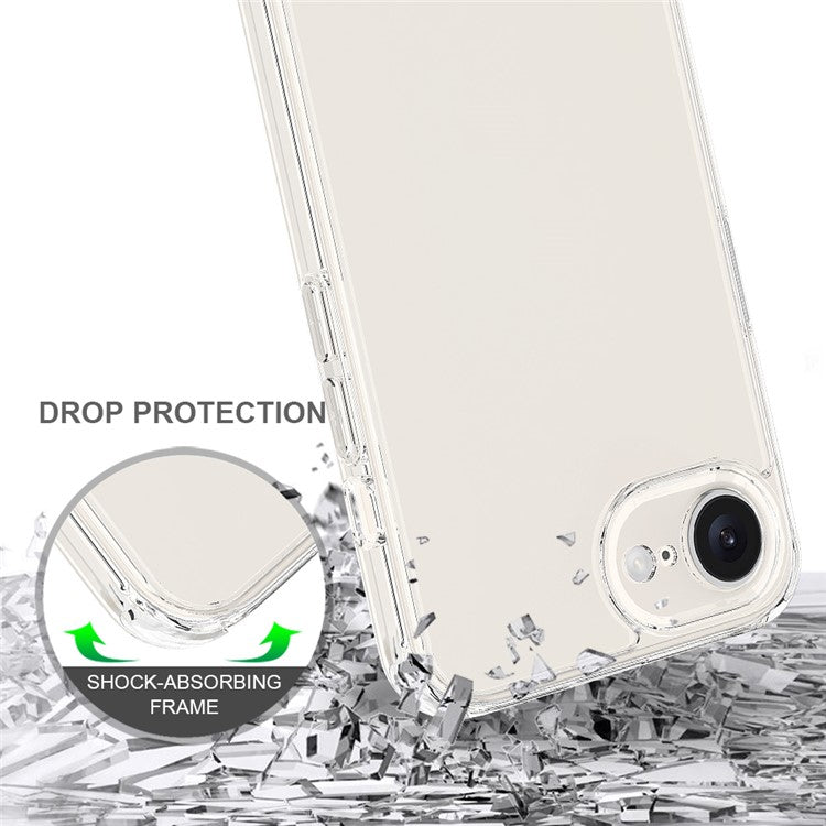 For iPhone 16e Case TPU+Acrylic Crystal Transparent Protective Phone Cover