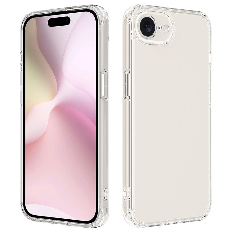 For iPhone 16e Case TPU+Acrylic Crystal Transparent Protective Phone Cover