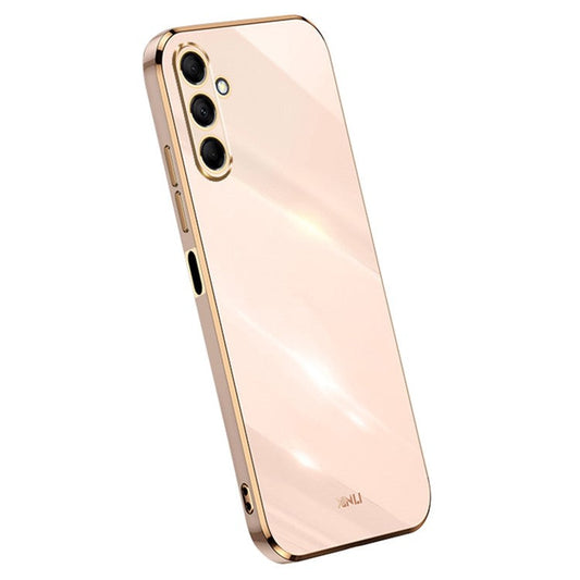 XINLI For Samsung Galaxy M15 5G / F15 5G Case TPU Protective Electroplating Phone Cover - Pink